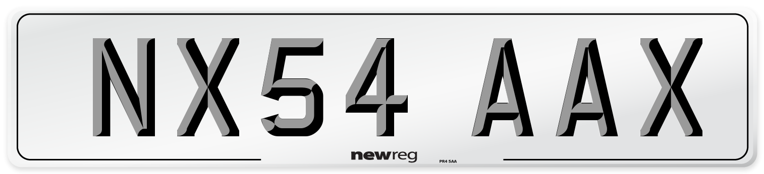 NX54 AAX Number Plate from New Reg